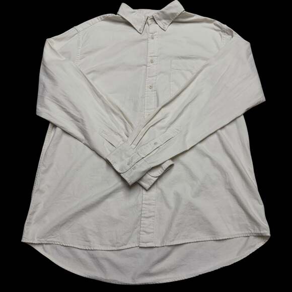 Uniqlo Other - Uniqlo Men's Oxford Long-Sleeve Button-Down Shirt Cream